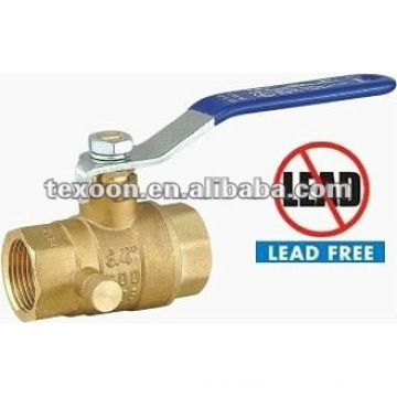 low lead threaded drain full port brass ball valves